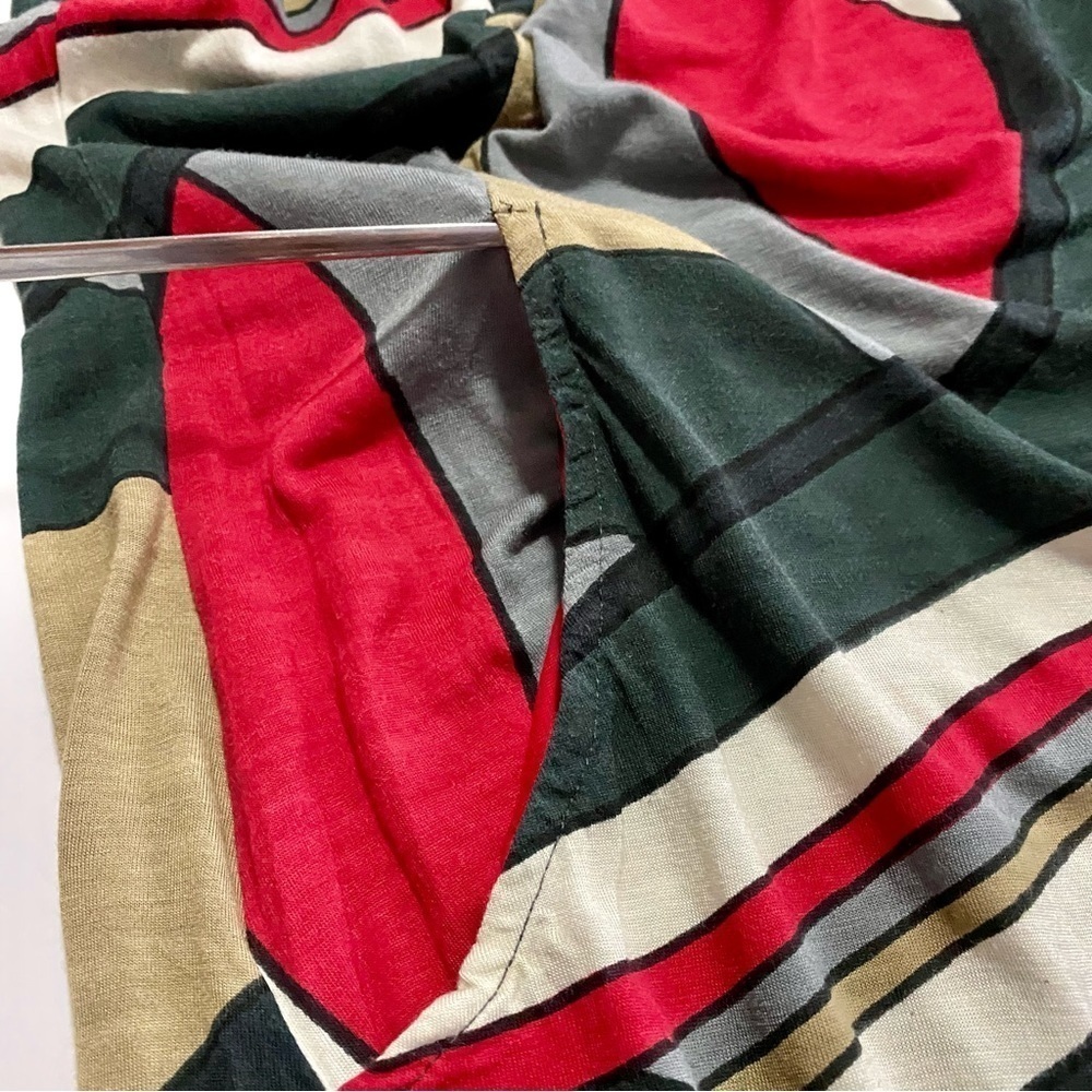 Multicolor Abstract Patchwork Shift Dress Small G… - image 7